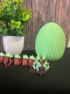 3D Bronze Glow Dragon w/ Egg