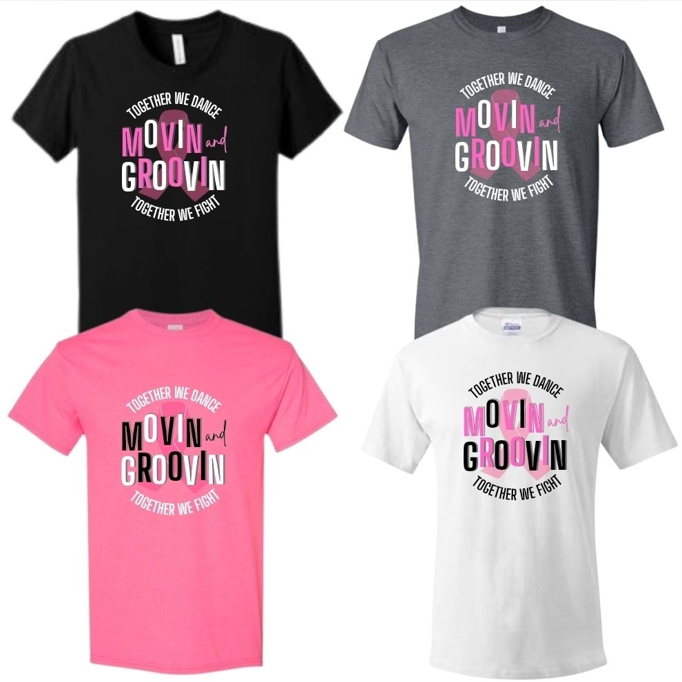 Movin and Groovin (Breast Cancer) T-Shirt