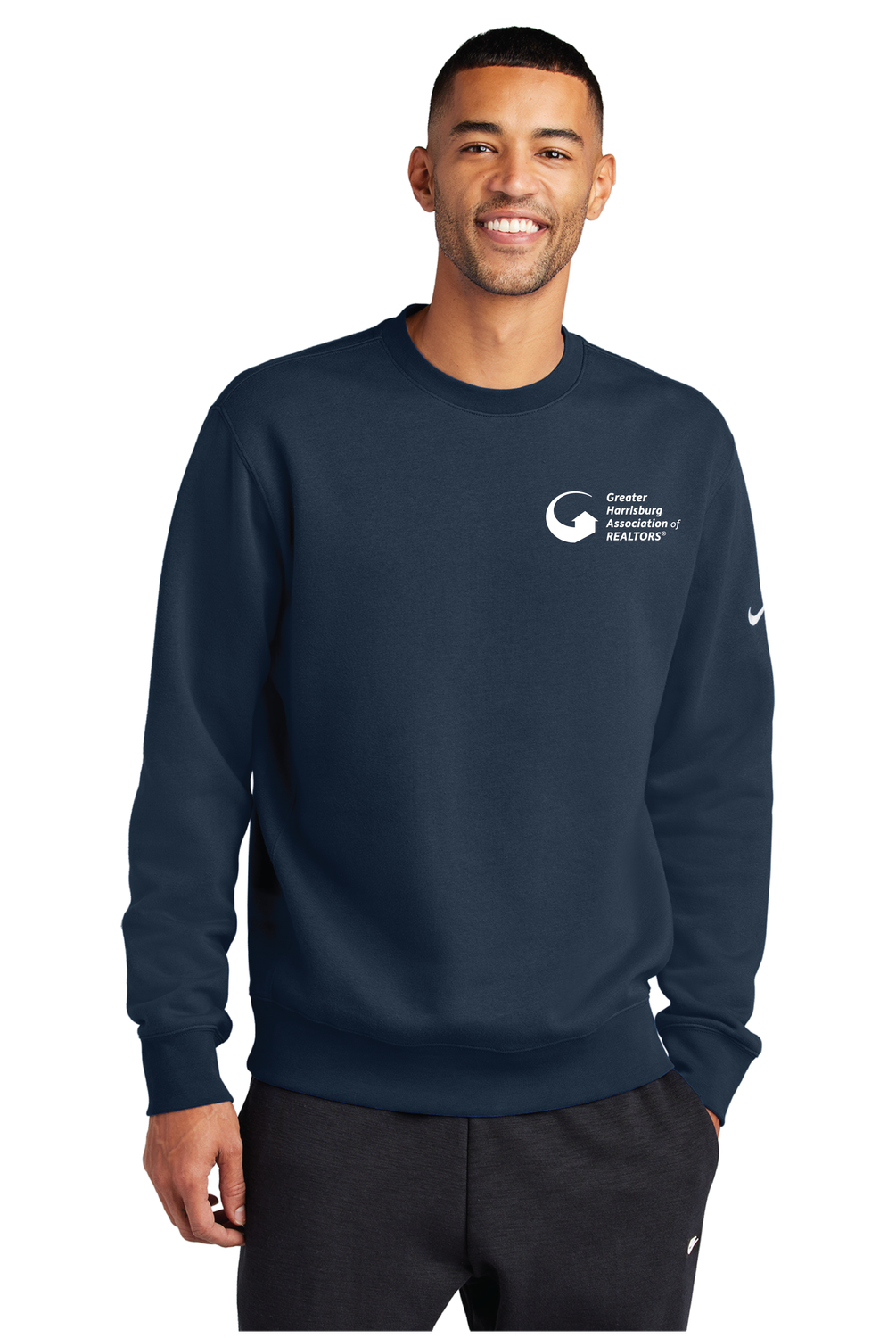 Nike Club Fleece Sleeve Swoosh Crew