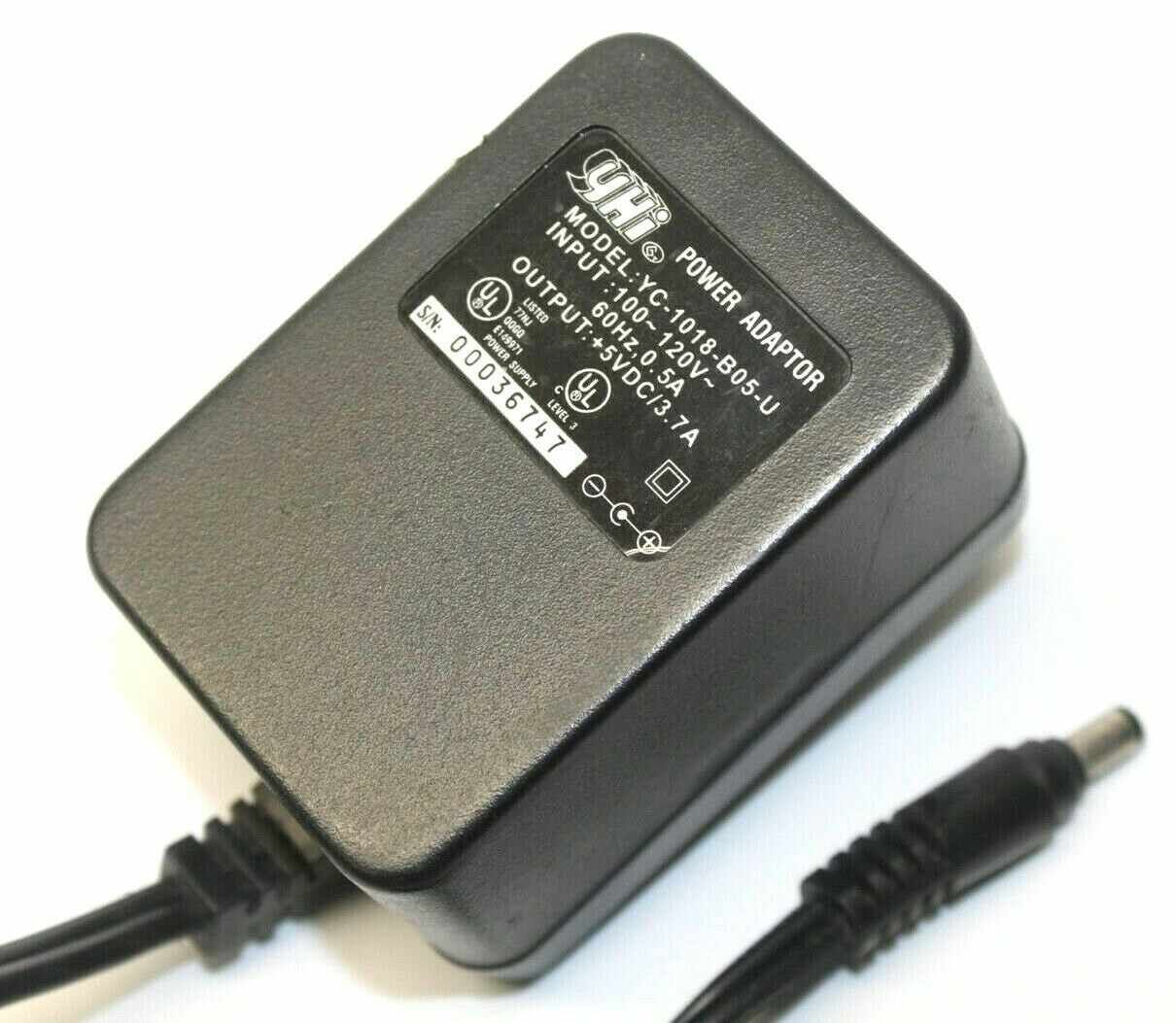YHi YC-1018-B05-U Power Supply AC Adapter Output DC 5V 3.7A - New