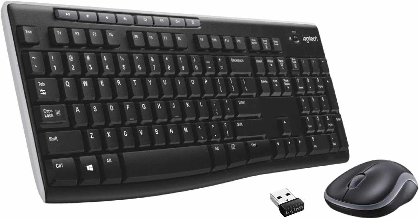 Logitech - MK270 Wireless Keyboard and Mouse - Black