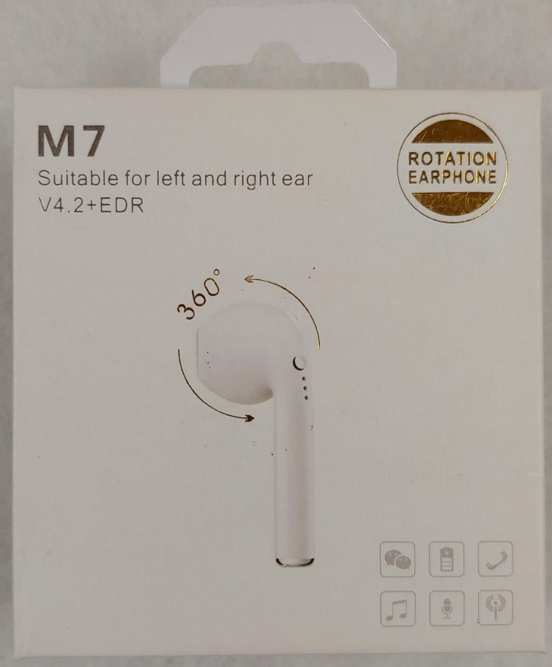M7 Single Rotation Earphone, Red