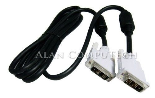 Genuine Dell OEM 6&#39; LCD Monitor PC TV Cable 19-pin DVI-D Male to 19-pin DVI-D Ma - New