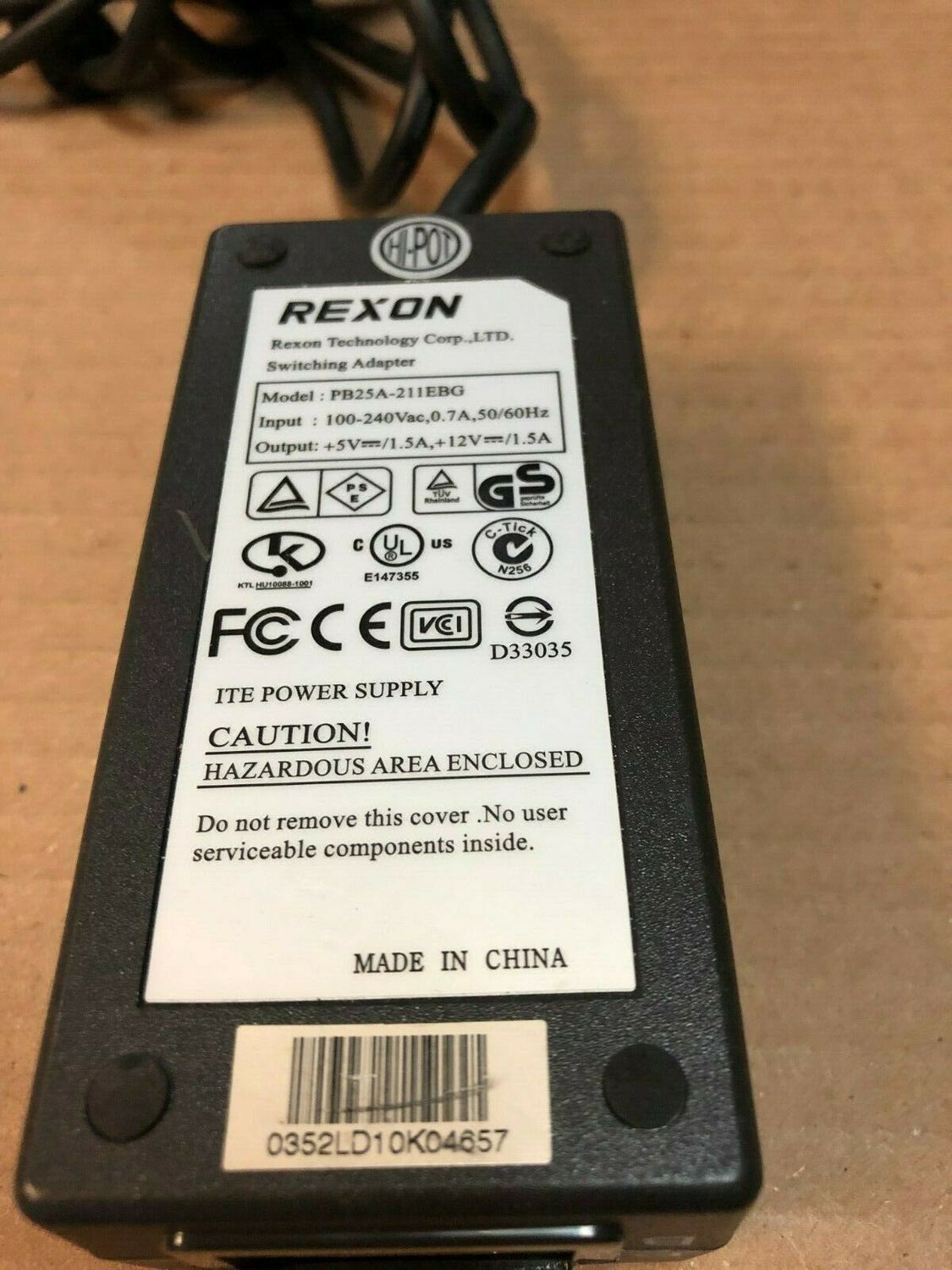 PB25A-211EBG 5/12V 1.5A Power Supply - New