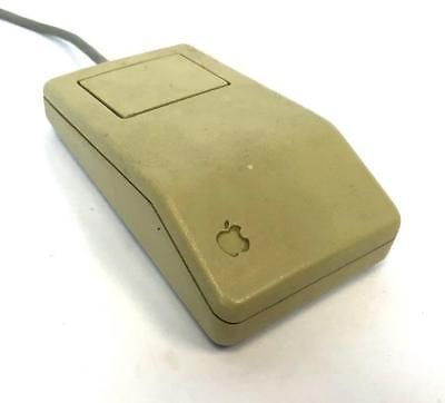 Apple ADB One SQUARE Button Roller Ball Mouse A9M0331 - Used