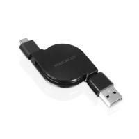 Macally MicroUSB to USB Retractable Sync &amp; Charge Cable - New
