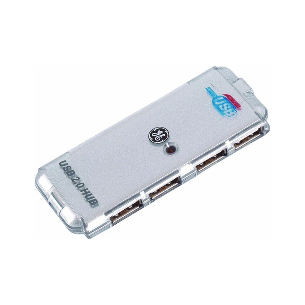 GE 4-PORT USB 2.0 self-powered Hub in Retail Blister Package