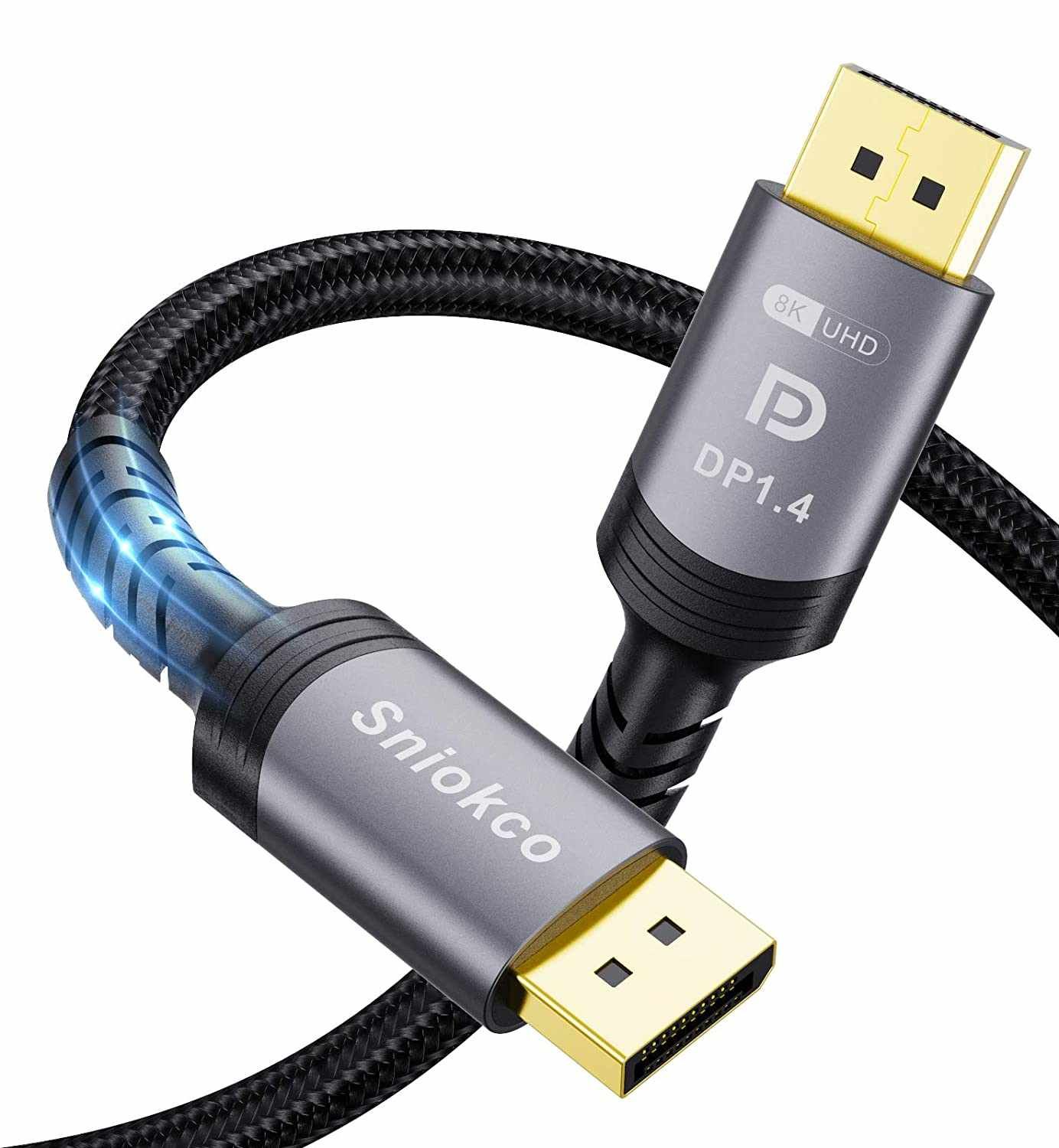 Sniokco 8K UHD Displayport 1.4 Cable 6.6ft - New