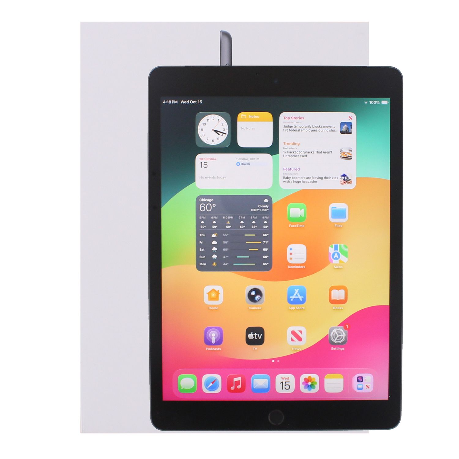 Apple iPad 10.2&quot; 9th Gen Unlocked (64GB, Wifi+Cellular, Space Gray, iOS 26, 4G LTE) with Box - Grade A