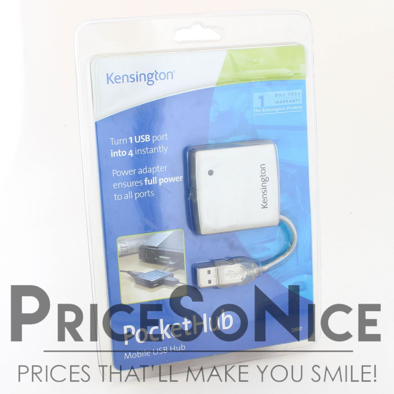 Kensington 4 port PocketHUB, (1.0) Part # 33007