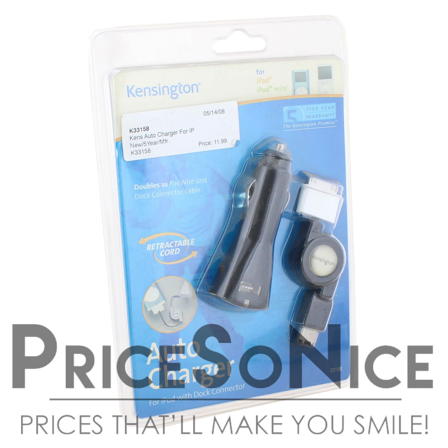 Kensington Auto Charger for iPod – Part #33158