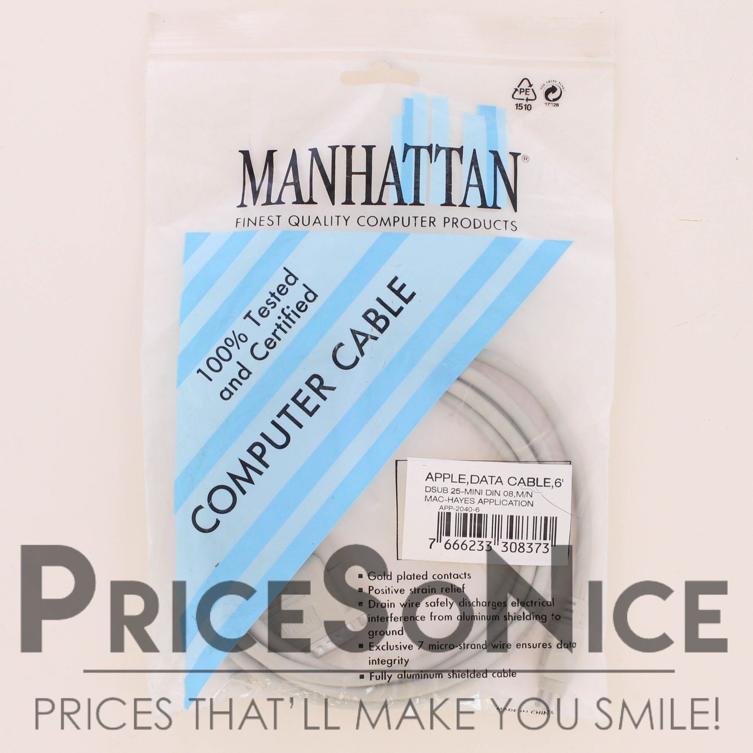 Manhattan Apple 8-Pin Mini-DIN to DB25 Male Imagewriter Cable