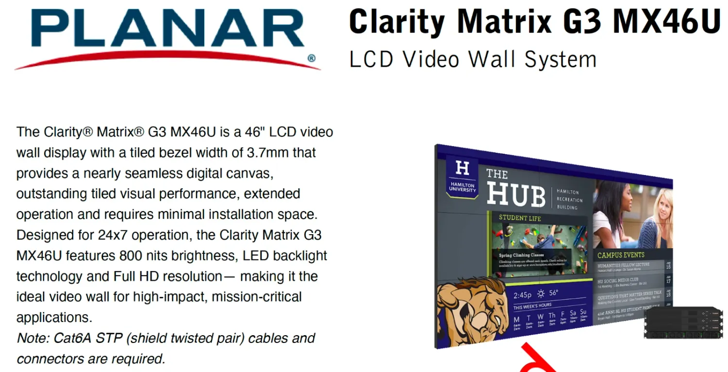 Planar Clarity Matrix G3 MX46U-L-ERO 46" LED Panels - Set of 2 MSRP $10,000