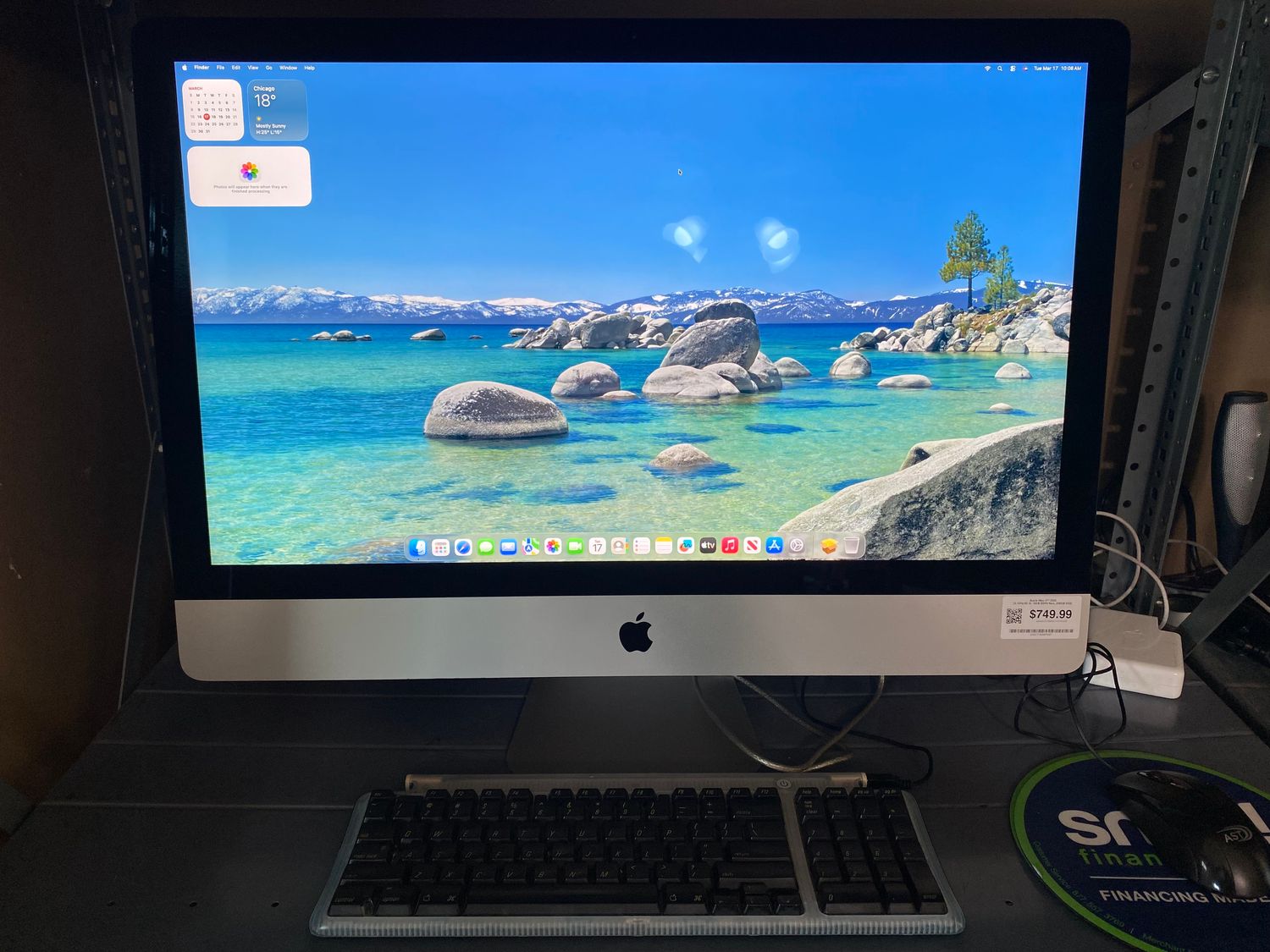 2020 Apple iMac 27" (3.1GHz 6-Core i5, 16GB DDR4 Ram, 256GB SSD, macos Tahoe) - Grade B
