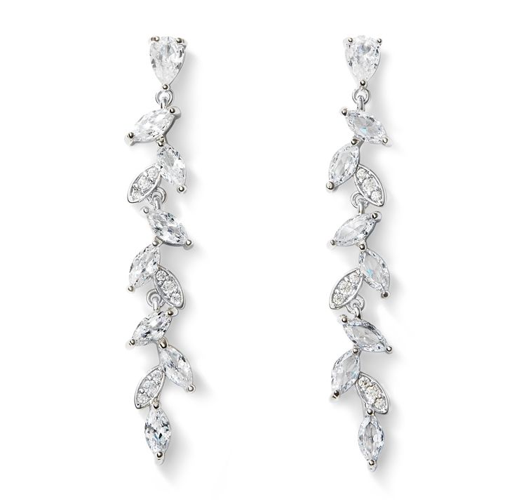 Mariell 4691E-S Zig-Zag Dangle Earrings Mariell 4691E-S Zig-Zag Dangle Earrings