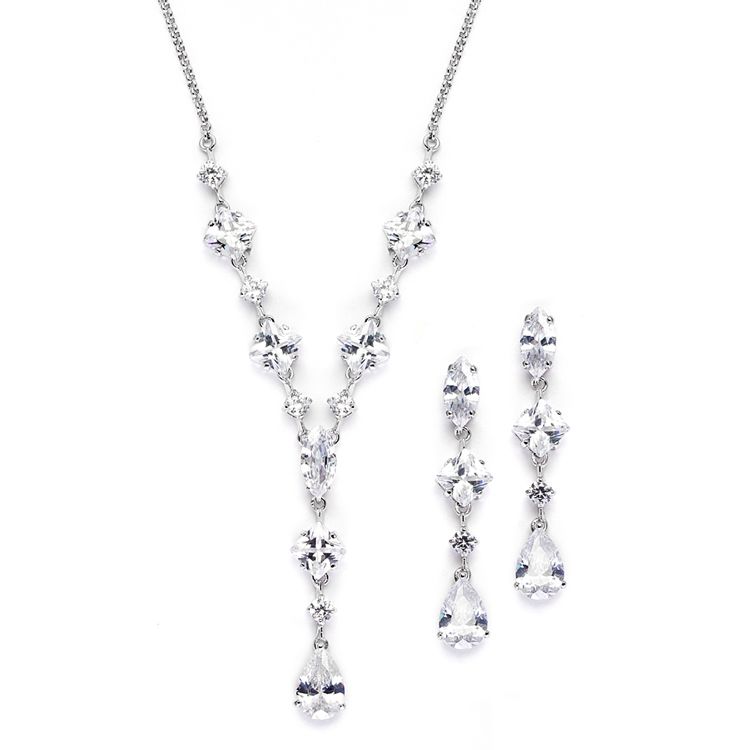 Mariell 3564S Necklace and Earrings Set