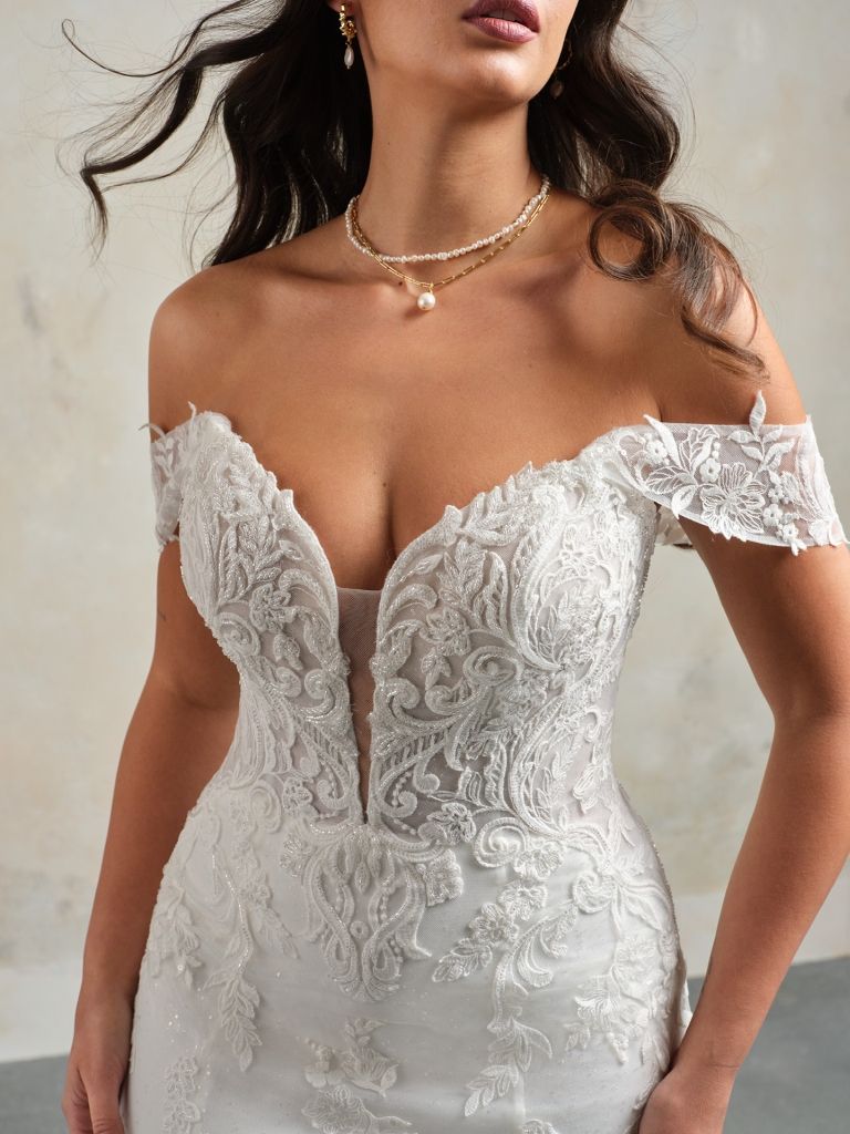 Maggie Sottero 'Kyler' Detachable Cap Sleeves