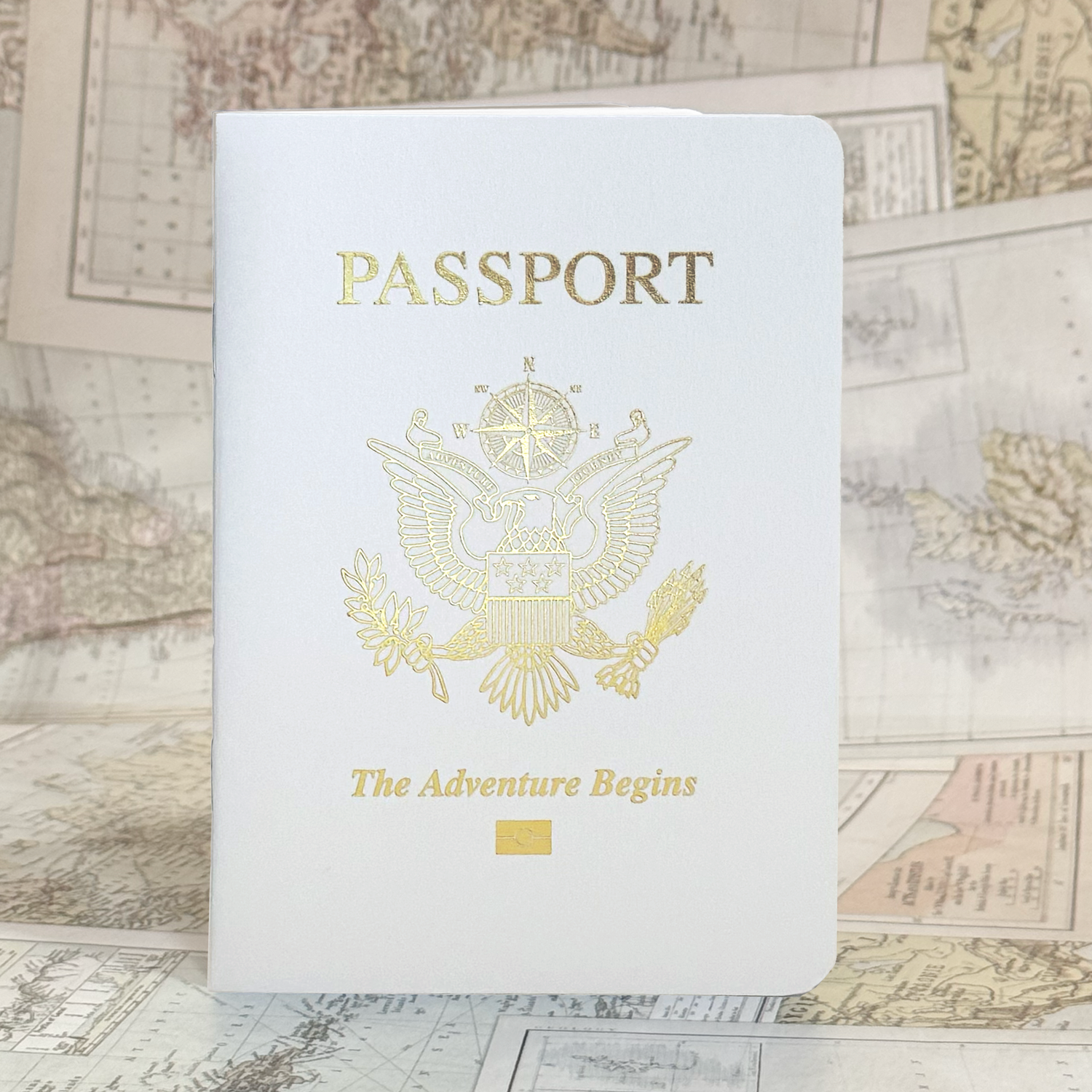 WHITE Shimmer Passport Books (Pack of 10)