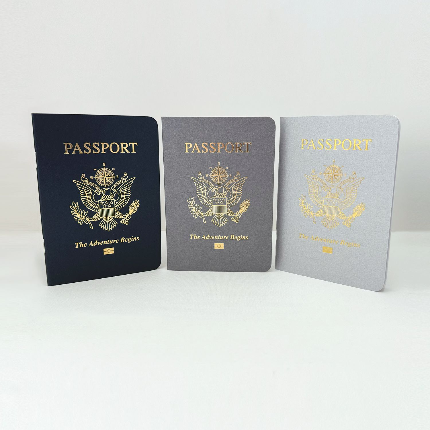 Combo Pack – BLACK + GRAY Passport Books (Pack of 10)