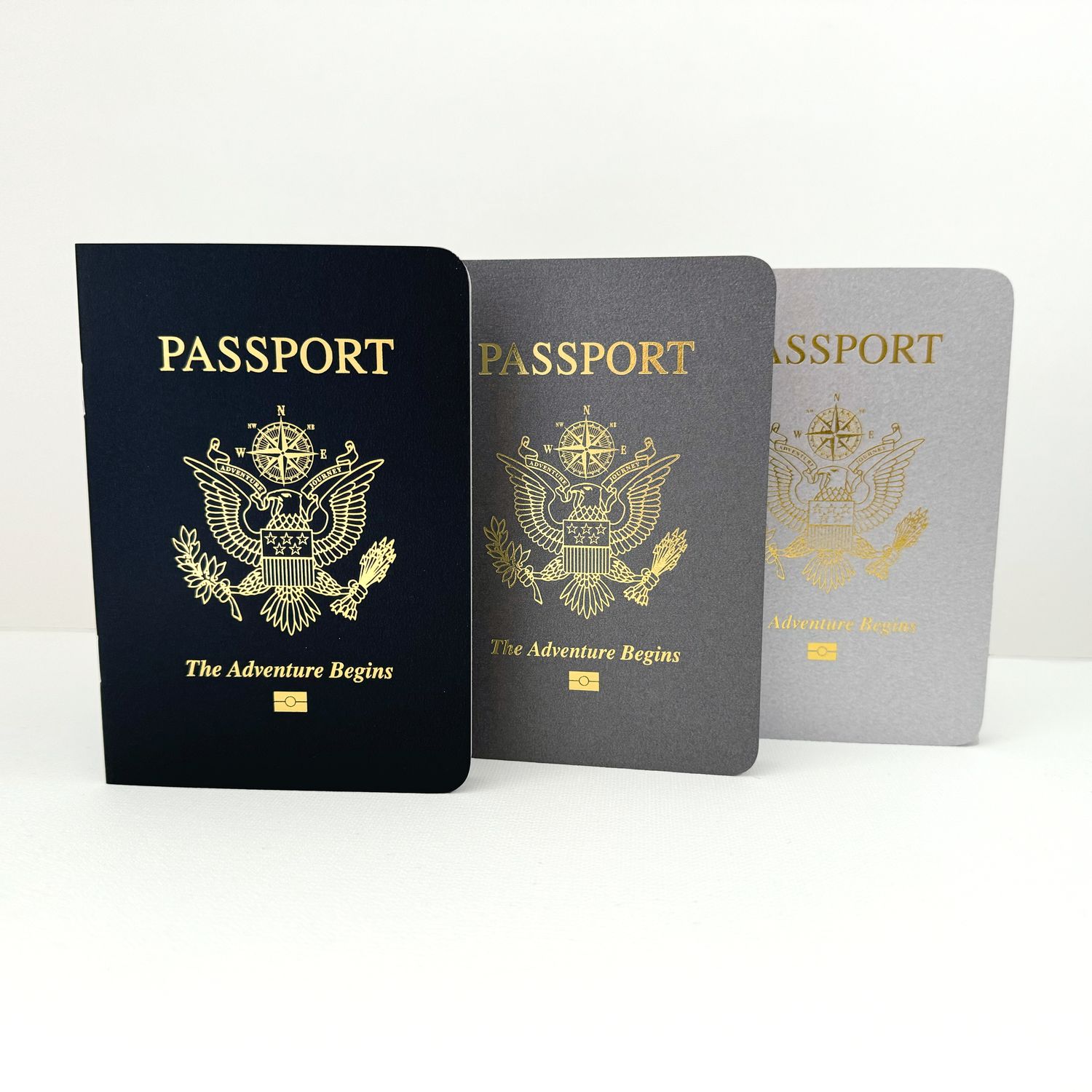 Combo Pack – BLACK + GRAY Passport Books (Pack of 10)