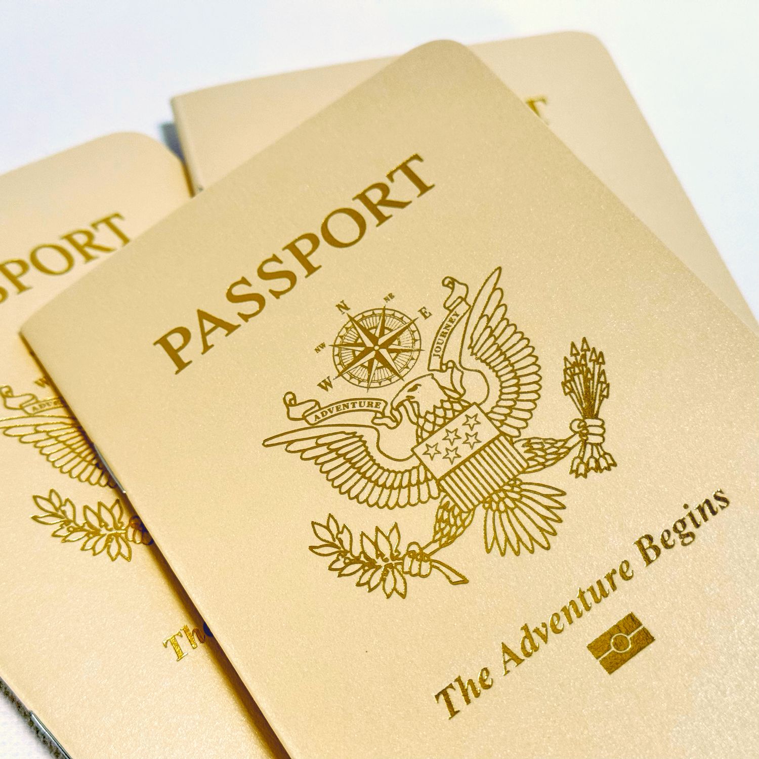 Ivory Shimmer Passport Books (Pack of 10)
