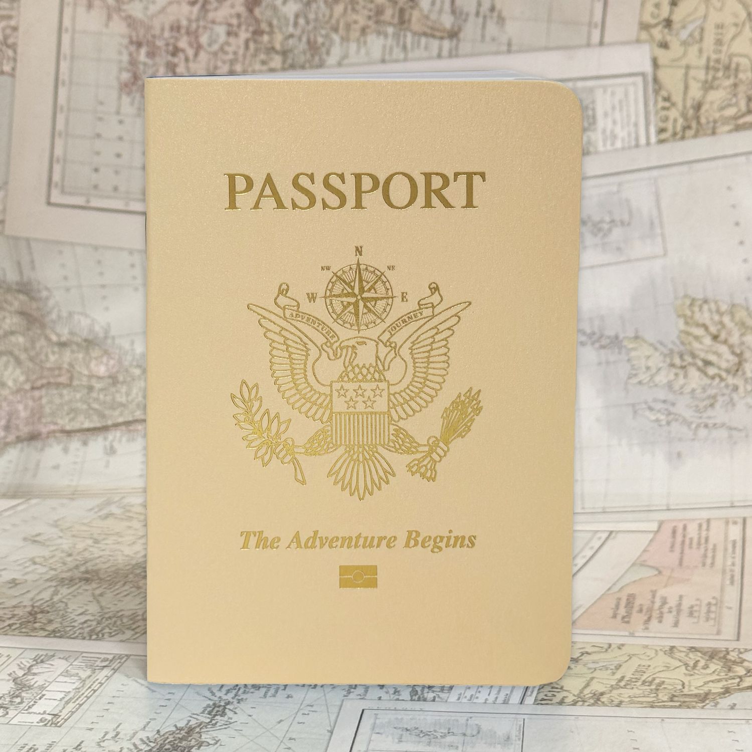 Ivory Shimmer Passport Books (Pack of 10)