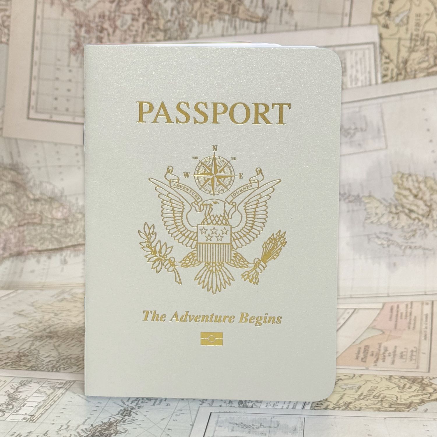 CREAM Shimmer Passport Books (Pack of 10)