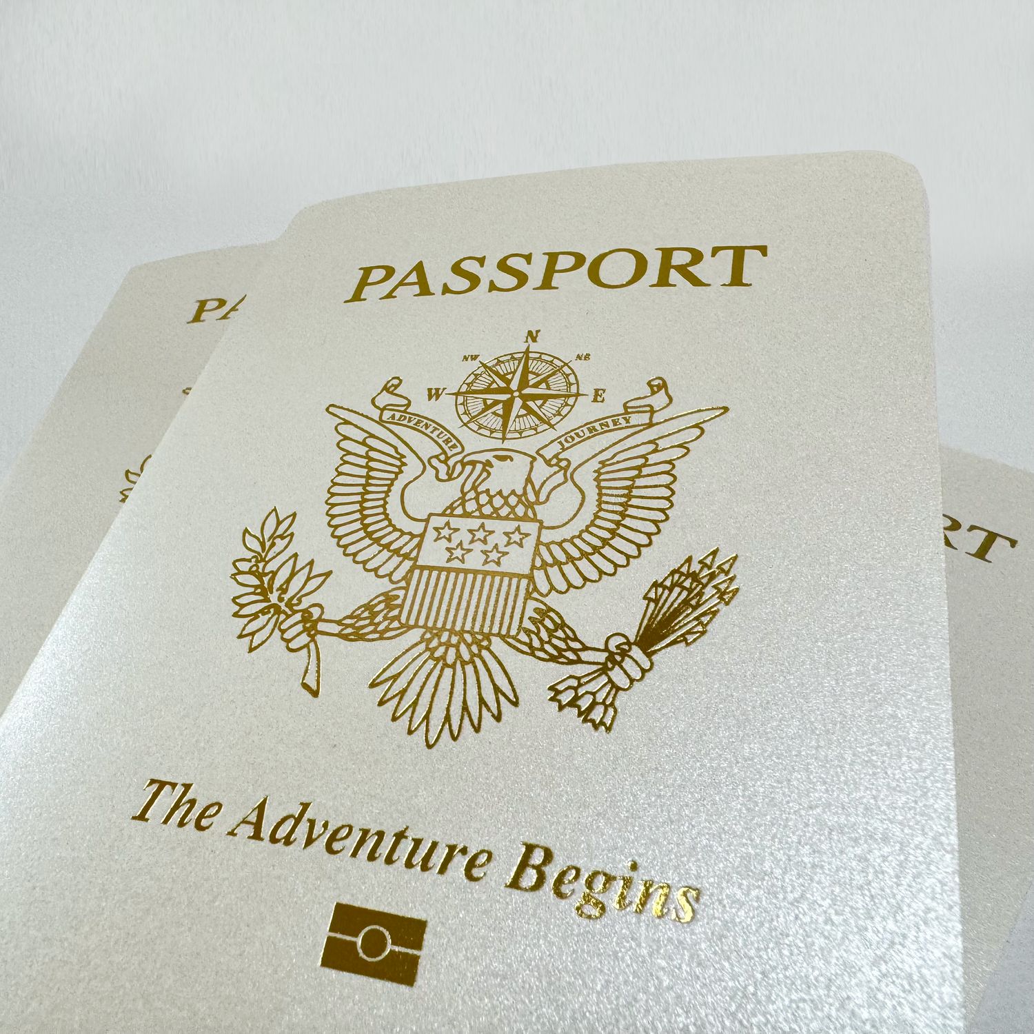 CREAM Shimmer Passport Books (Pack of 10)