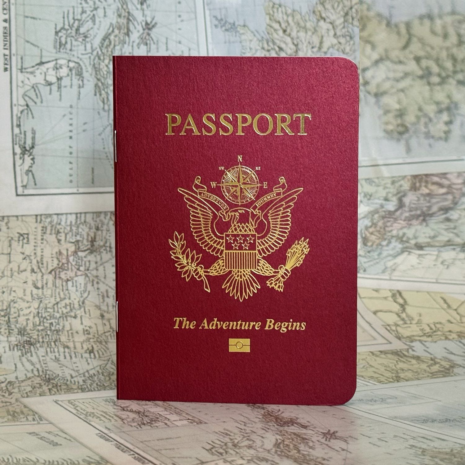 RICH RED Shimmer Passport Books (Pack of 10)