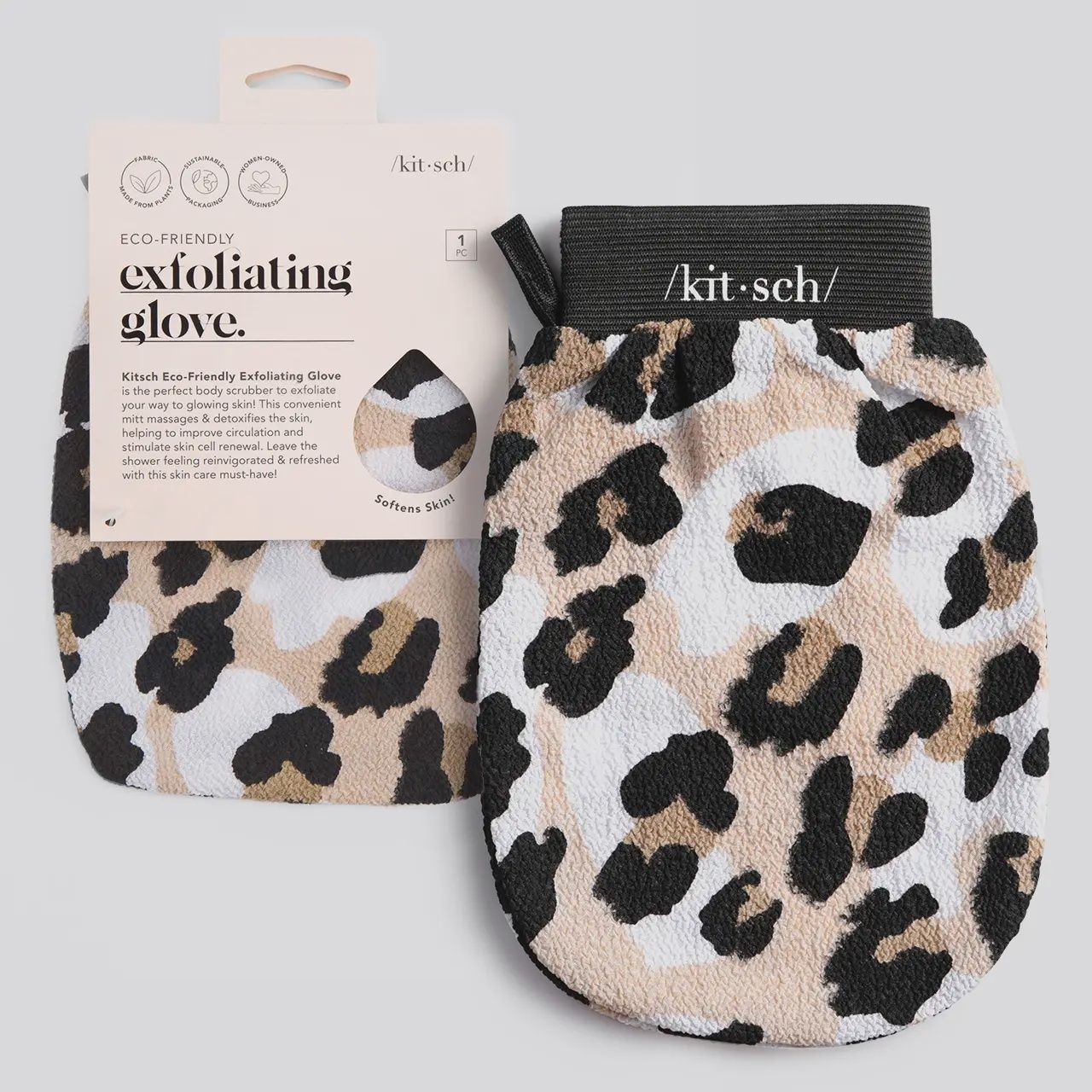Kitsch Exfoliating Glove - Leopard