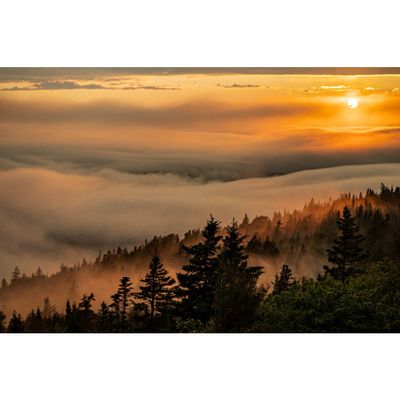 sunset at acadia