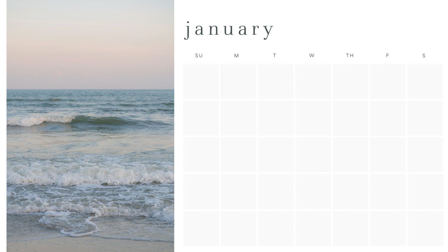 evergreen *printable calendar travel edition - pdf download