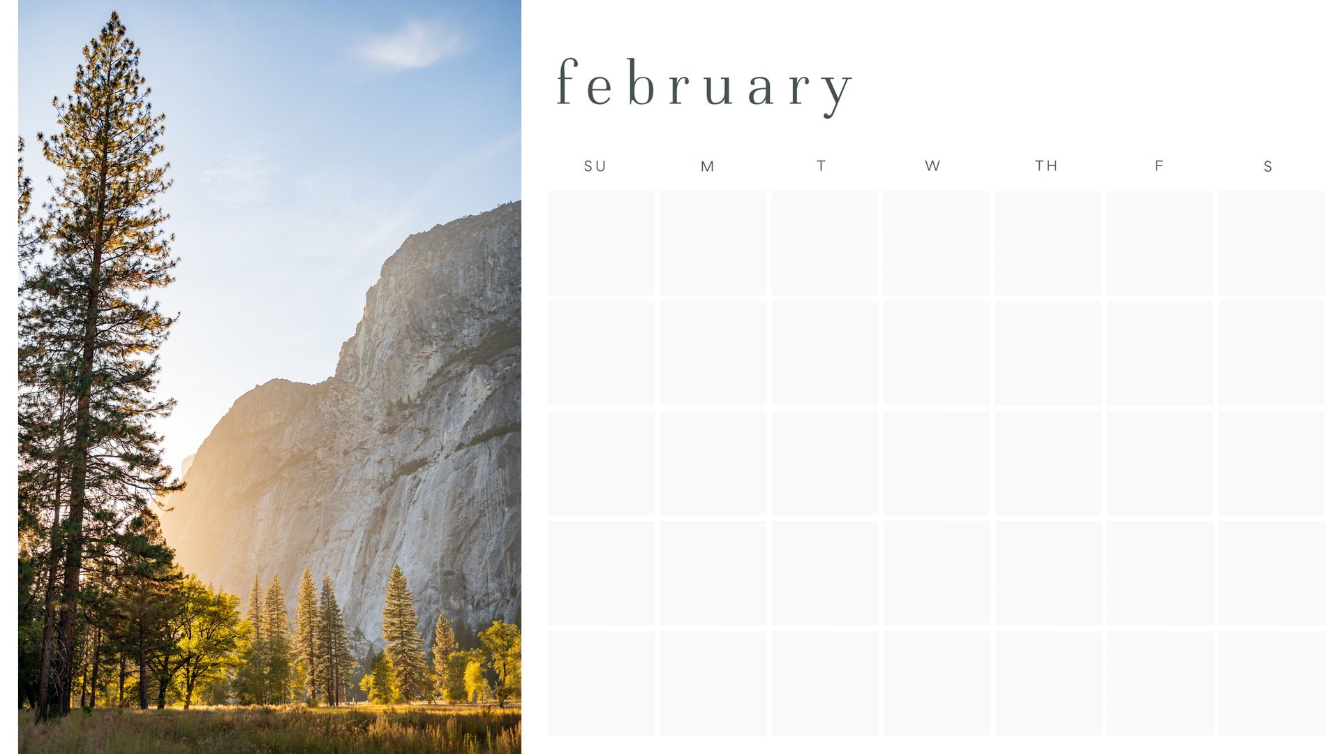 evergreen *printable calendar travel edition - pdf download