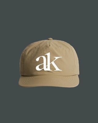 branded surf hat in khaki