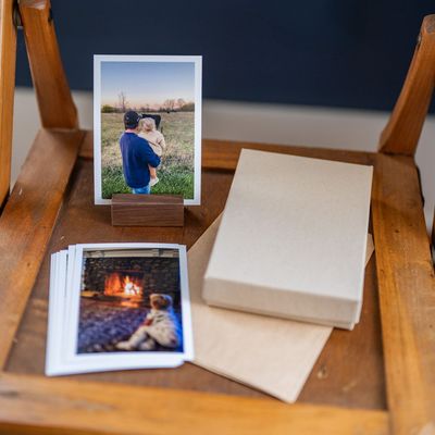 walnut wood stand *for calendar or monthly prints