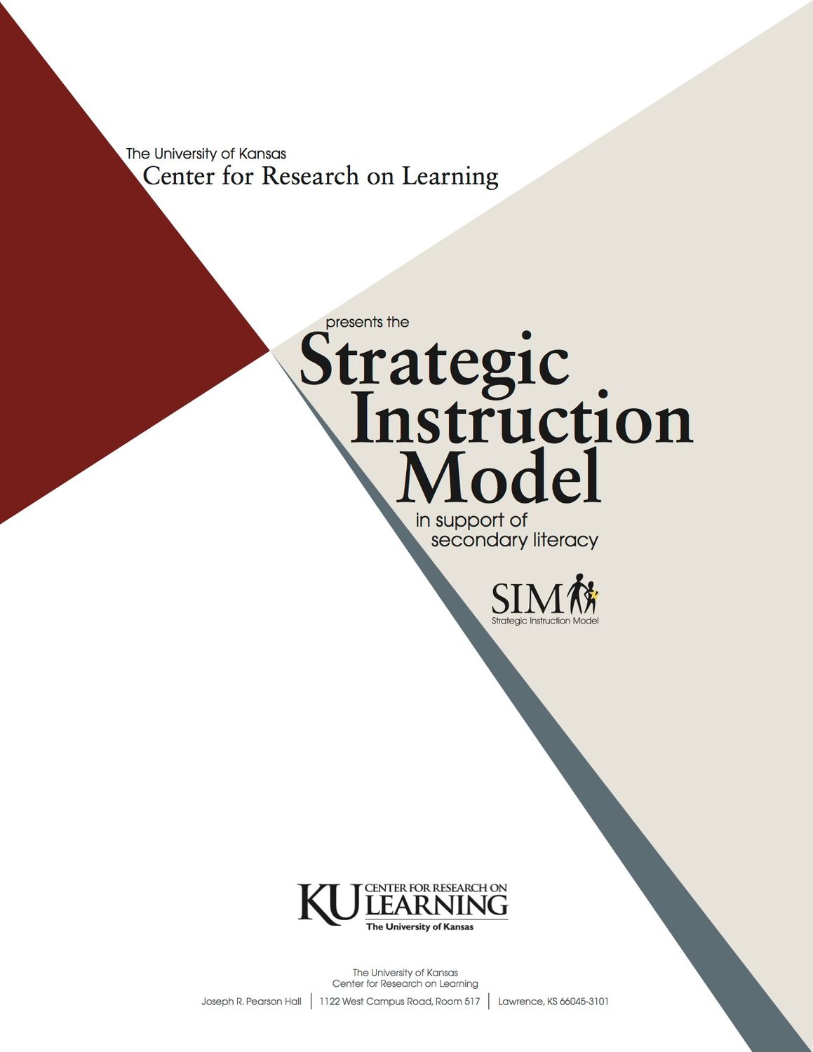 Cover of SIM In Support of Secondary Literacy booklet