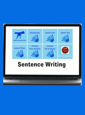 Computer screen depicting the online course