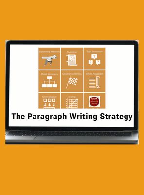 Computer screen with Paragraph Writing Strategy online course depicted
