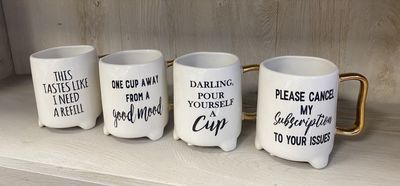 CC Footed Mug w Saying