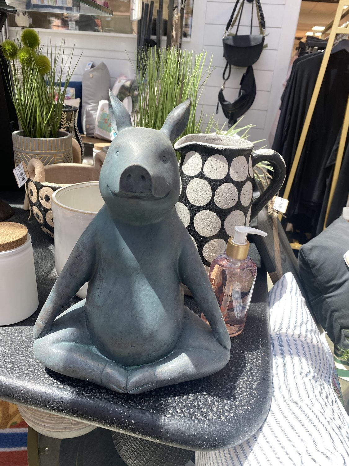 CC Resin Yoga Pig