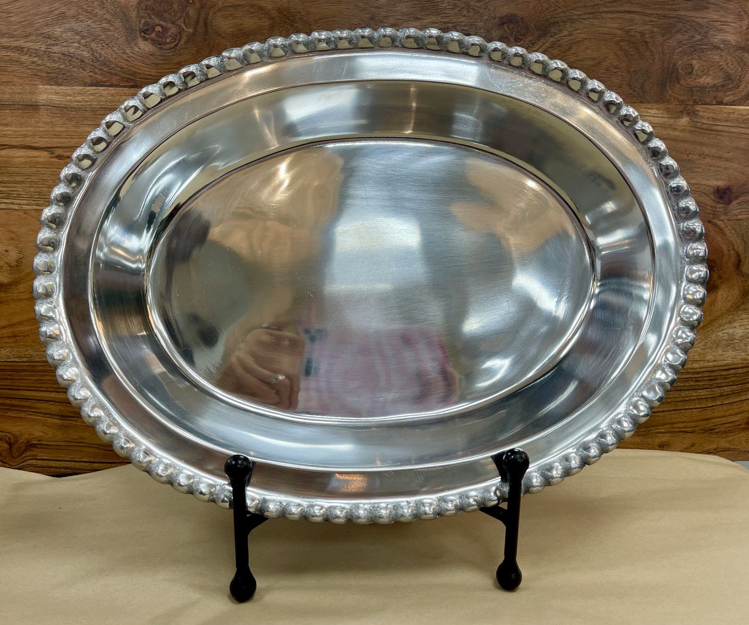 IHI Sm Beaded Oval Tray #
