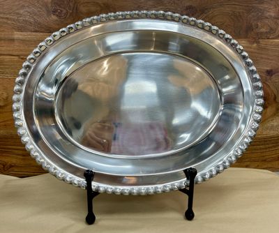 IHI Sm Beaded Oval Tray #