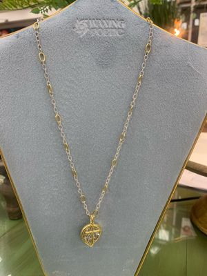 WP Lotus Cross Twisted Link Necklace