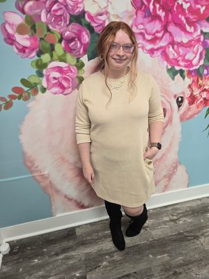 SS Knit Cream Dress