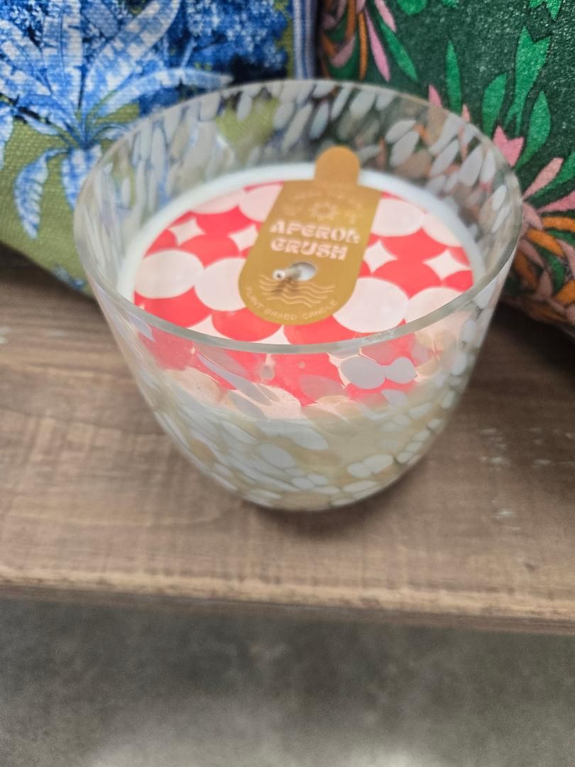 CC Glass Candle, Scent: Aperol Spritz