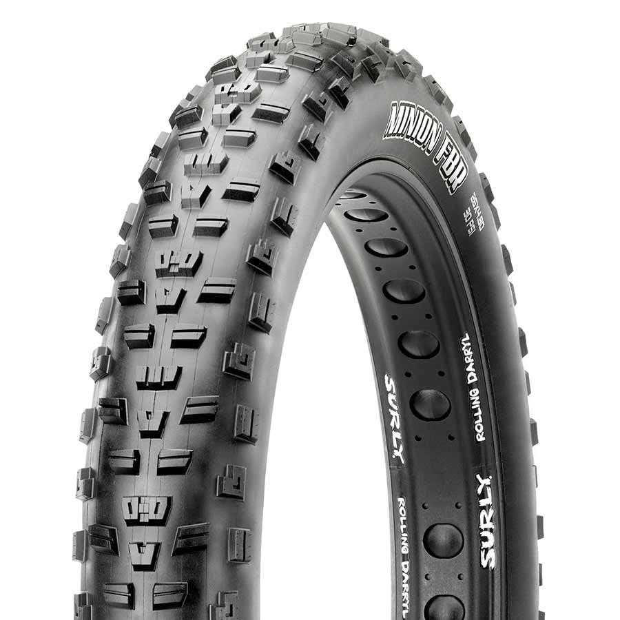 Maxxis, Minion FBR, Fat Bike Tire, 26&#39;&#39;x4.80, Clincher, Folding, Dual, 60TPI, Black