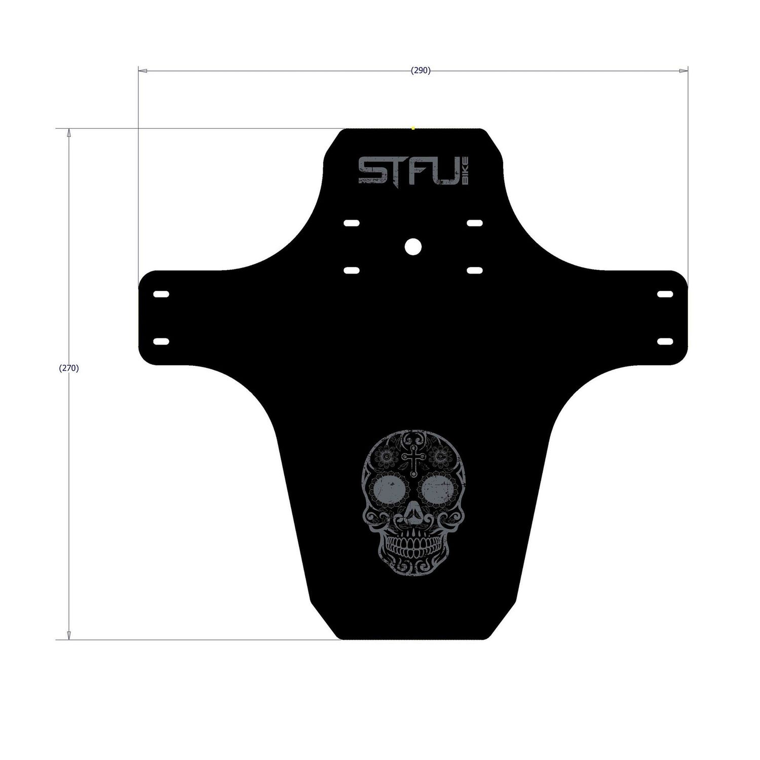STFU FENDER GUNK GUARD DAY OF THE DEAD SKULL BLACK/WHITE