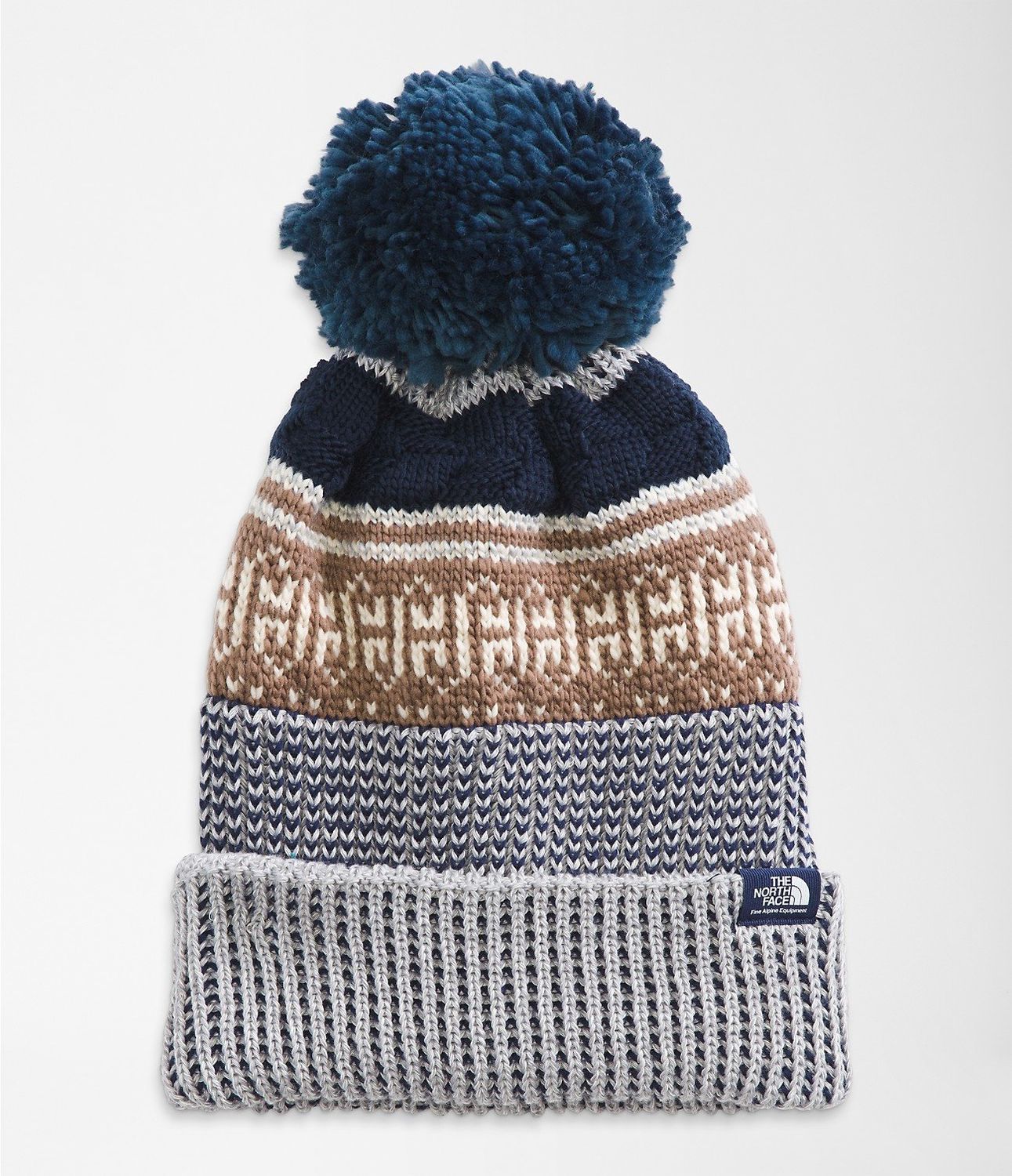 Fairisle Beanie Light Grey/Multi