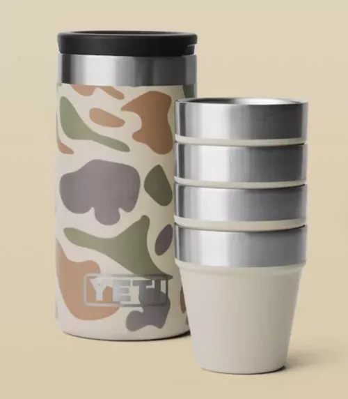 Yeti Shot Glasses &amp; Case, Color: Tan Camo