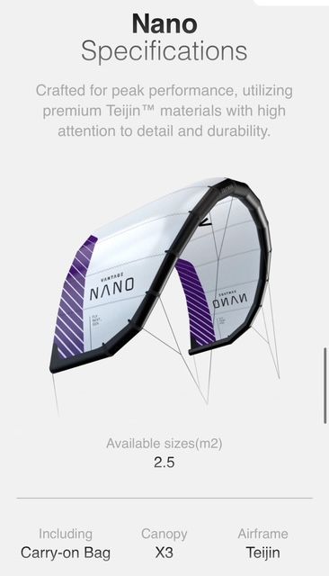 Vantage Nano 2.5m Trainer Kite
